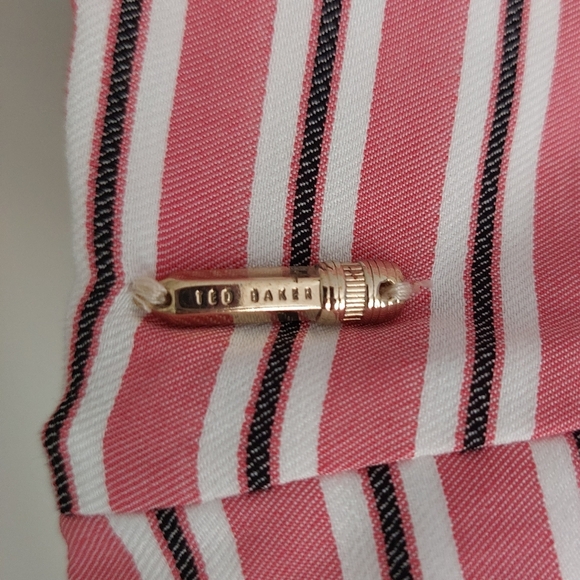 New with tag● TED BAKER ●Pink skirt Size 2 - Fine stripes - Zipper - Ruffled hem - Picture 10 of 16